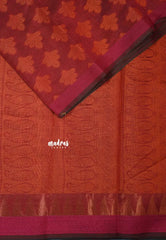 Majestic Maroon - Maheswari - Cotton Silk with Full Weaving Buttas - Best for Small Functions