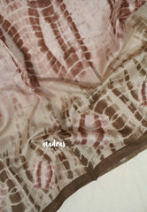 Pastel Brown - Malgudi Printed Silk Saree with Tiny Border - Best for Office Wear | Casual Wear