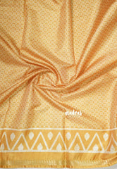 Design 6 Mustard Glow - Ananya - Soft Mangalore Silk Saree with Tiny Zari Border - Best for Office Wear