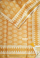 Design 5 Mustard Glow - Ananya - Soft Mangalore Silk Saree with Tiny Zari Border - Best for Office Wear