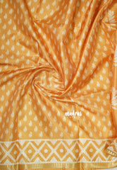 Design 3 Mustard Glow - Ananya - Soft Mangalore Silk Saree with Tiny Zari Border - Best for Office Wear