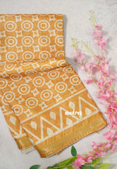 Design 6 Mustard Glow - Ananya - Soft Mangalore Silk Saree with Tiny Zari Border - Best for Office Wear