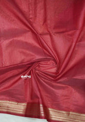 Manjari - Full weaving body traditional border raw silk - Pastel pink