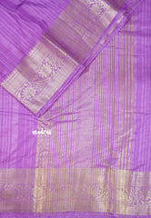 Magenta Lavender - Madhuram - Soft Matka silk with grooves body with traditional border