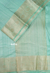 Pista Green - Madhuram - Soft Matka silk with grooves body with traditional border