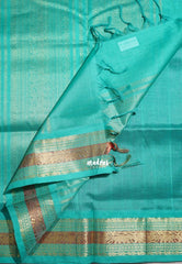 Rich Purple - Meenakshi - Light Weight Pure Silk Cotton Plain Saree Mayil Border Contrast Pallu and Blouse - Perfect for Wedding Functions
