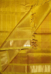 Yellowish Green with Pink - Meenakshi - Light Weight Pure Silk Cotton Saree Vintage Paalum Pazhamum Checks with Getti Border and Buttas - Perfect for Wedding Functions