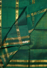 Dual Shade Mustard Brown - Meenakshi - Light Weight Pure Silk Cotton Saree Line with Rettapet Border Contrast Pallu and Blouse - Perfect for Wedding Functions
