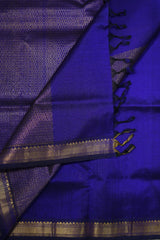 Violet Purple - Meenakshi - Light Weight Pure Silk Cotton Saree Small Border with Yaanai, Mayil Buttas - Perfect for Wedding Functions