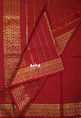 Dual Shade Queen's Pink - Mookuthi Amman Silk Cotton Vaira Oosi Weavig with Traditional Border Contrast Pallu and Blouse - Perfect for Wedding Functions