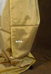 MoonSun Blend - Kushboo half and half gold and silver tissue silk Saree - Best for Small Functions