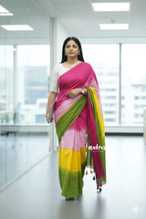 Candy Garden Shades - Handspun soft Mul cotton candy pop multicolor without blouse - Best for Regular Days