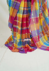 Royal Rainbow - Soft Mul Cotton Rainbow Checks with Tissue - Perfect for Office Wear | summer wear | Casual wear