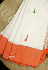 August 15 Special TRI COLOR NATIONAL FLAG Tassel khadi saree (Reversible) - Madras Sarees