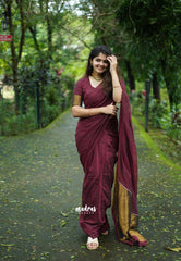 Nayanthara award saree Tissue zari pallu Maroon - Shilpa saree - Madras Sarees