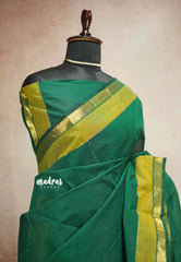 Nayanthara inspired Karthigai silk cotton - Green