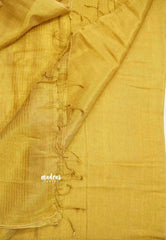 Swarna - Organic Soft Tissue linen saree Full gold