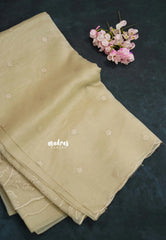 Pastel Sandal - Organza Silk with Small Floral Embroidery - Best for Engagements / Haldi / Reception