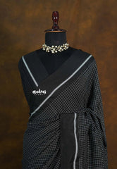 Patteda Anchu saree Black with black