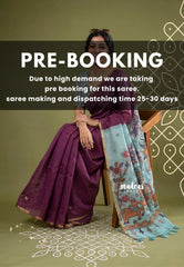 (PRE-BOOKING) Magenta Pink - Pragathi - Linen Cotton Saree with Kalamkari Pallu and Blouse - Best for Office Wear | Casual Wear