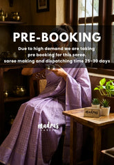 (PRE-BOOKING) Muted Lilac - Jute Tussar Silk Saree Kattam in Body with Plain Border - Perfect for Festive Wear