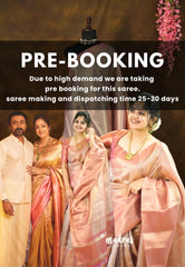 (PRE-BOOKING) Thendral - Kanchi tissue silk Saree Ambani wedding Jyothika inspired - Baby pink