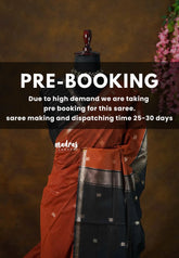 (PRE-BOOKING) Rustic Brick Red - Maheswari - Premium Lightweight cotton silk with contrast pallu and blouse - Perfect for Festive Wear