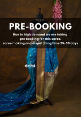 (PRE-BOOKING) Dual Shade Peacock Blue - Kanimozhi - Premium Soft Malai Silk Saree with Rich Pallu and Blouse - Perfect for Festive Wear