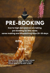 (PRE-BOOKING) Mustard Glow - Ananya - Soft Mangalore silk floral design with Border - Best for Office Wear