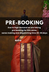 (PRE-BOOKING) Rust Orange - Sowbhagya Gift silk – Soft Silk Elegance Saree with muthukattam body Rettapet Border Rich Pallu and Blouse - Perfect for wedding | Anniversary gift | Viral color combo