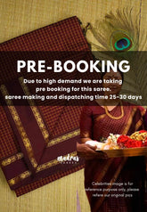 (PRE-BOOKING) Deep Maroon - Vintage Gadwal silkcotton - Jyothika inspired color