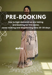 (PRE-BOOKING) Muted Beige - Pragathi - Linen Cotton Saree with Kuruvi Border and Pallu - Best for Office Wear | Casual Wear