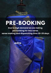 (PRE-BOOKING) MS Blue - Hamsavalli – Soft Silk Elegance saree with temple weaving rich pallu