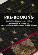 (PRE-BOOKING) Korvai silk cotton Checks With annam Buttas Black