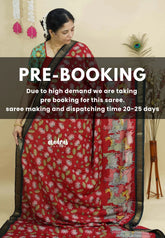 (PRE-BOOKING) Kalanjali chanderi silk with Pichwai Cow and Divine Lotus Saree