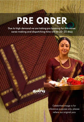 (PRE-BOOKING) Vintage Gadwal silkcotton Deep Maroon - Jyothika color