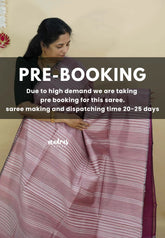 (PRE-BOOKING) Onion Pink - Jute Tussar Silk saree with 3D weaving body