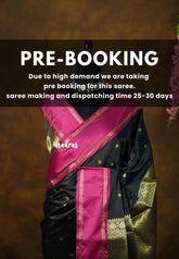 (PRE-BOOKING) Nightfall Black - Kanimozhi - Soft Silk with Rettapet Border - Best for Festive Wear