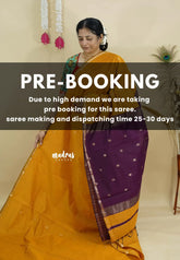 (PRE-BOOKING) Magic Mustard yellow - Maheswari - Premium lightweigt cotton silk with contrast pallu and blouse