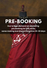 (PRE-BOOKING) Deep Maroon - sindhu bhairavi - Madras Margazhi Special Handpainted Bamboo Cotton Saree with music notes