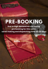 (PRE-BOOKING) Dual Shade Copper and Pink - Vani Bhojan - Soft Tissue khadi - Perfect for Haldi / Mehendi / reception