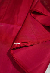 Raspberry Pink - Kumudavalli - Pure Jute Silk Saree with Flower Buttas - Perfect for Wedding Functions