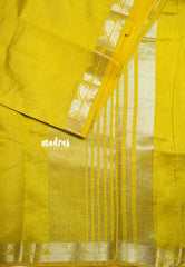 Raaga - Lightweight Semi tussar saree wtih leaf border - Golden yellow