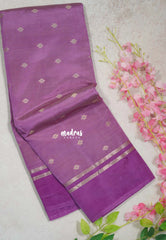 Dual Shade Lavender Purple - Raaga - Semi Tussar Saree Buttas with Gap Border - Best for Small Functions