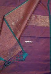 Dual Shade Lavender - Ramyam - Soft Jute Banarasi Silk with Floral Border and Rich Pallu - Perfect for Festive Wear