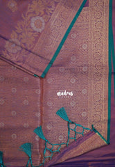 Dual Shade Lavender - Ramyam - Soft Jute Banarasi Silk with Floral Border and Rich Pallu - Perfect for Festive Wear