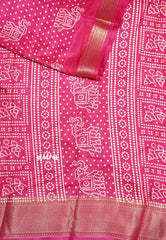 Rani pink - Light weight Vasundra printed silk