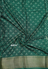 Deep green - Light weight Vasundra printed silk