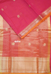 Dual Shade Pink - Shalini Banarasi Lightweight Kota Silk Saree with Zari Border - Best for Wedding Functions