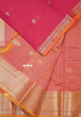 Dual Shade Pink - Shalini Banarasi Lightweight Kota Silk Saree with Zari Border - Best for Wedding Functions